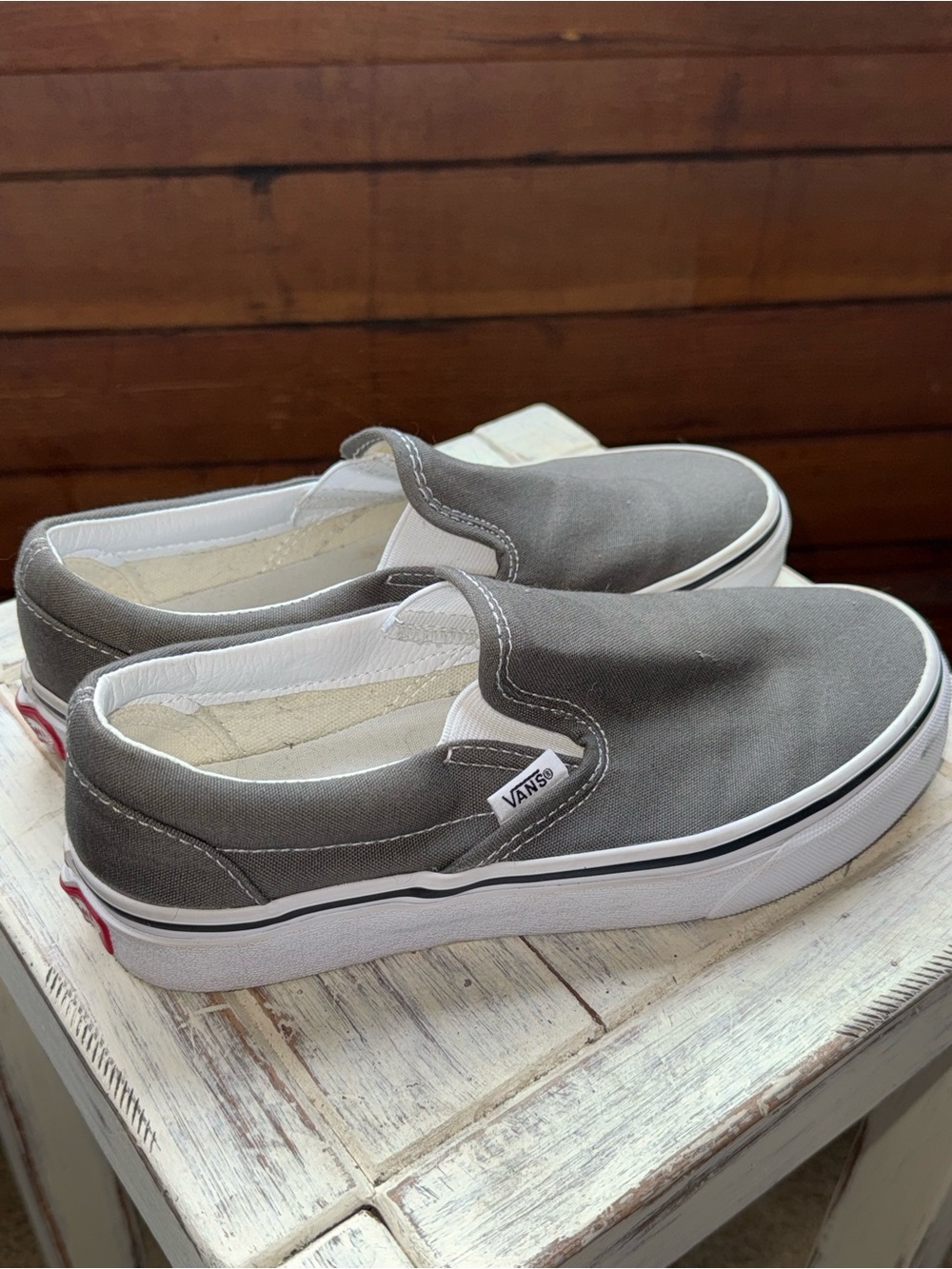 Vans Slip-On Canvas Sneakers in Gray - Picture 4 of 6